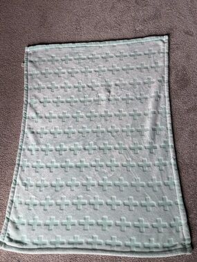 Cloud Island Baby Blanket  Mint Green Embossed Crosses Target 2018